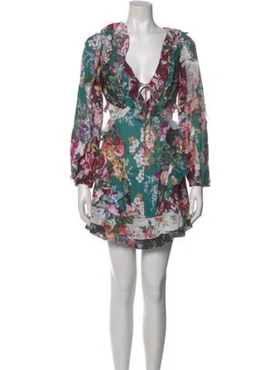 Pre-owned Zimmermann Linen Mini Dress In Pink