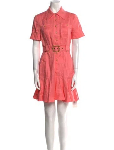 Pre-owned Zimmermann Linen Mini Dress In Pink