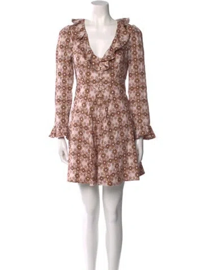 Pre-owned Zimmermann Linen Mini Dress In Pink