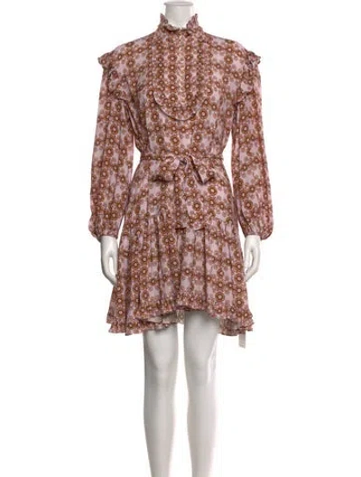 Pre-owned Zimmermann Linen Mini Dress In Pink