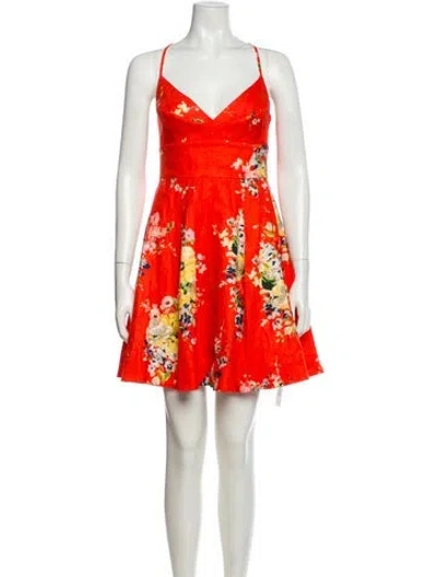 Pre-owned Zimmermann Linen Mini Dress In Pink