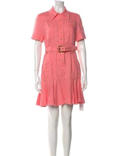 Pre-owned Zimmermann Linen Mini Dress In Pink