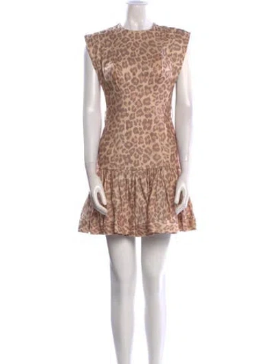 Pre-owned Zimmermann Linen Mini Dress In Pink