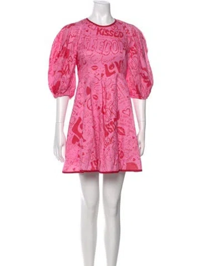Pre-owned Zimmermann Linen Mini Dress In Pink
