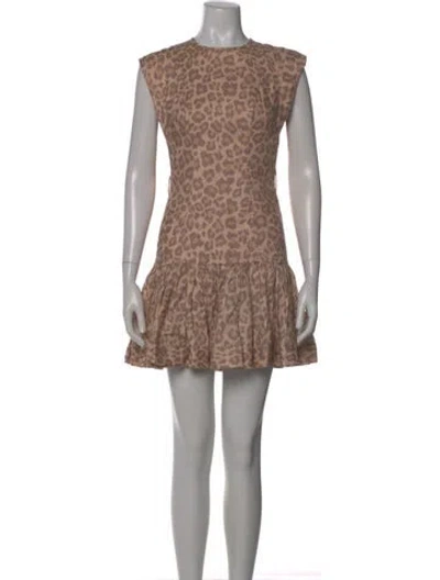 Pre-owned Zimmermann Linen Mini Dress In Pink