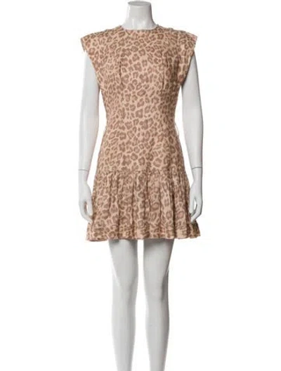 Pre-owned Zimmermann Linen Mini Dress In Pink