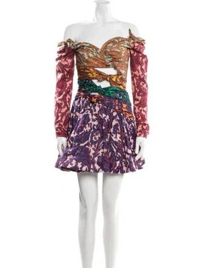 Pre-owned Zimmermann Linen Mini Dress In Pink
