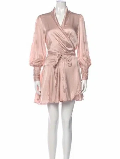 Pre-owned Zimmermann Linen Mini Dress In Pink