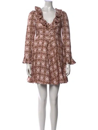 Pre-owned Zimmermann Linen Mini Dress In Pink