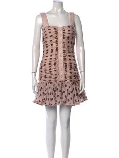 Pre-owned Zimmermann Linen Mini Dress In Pink