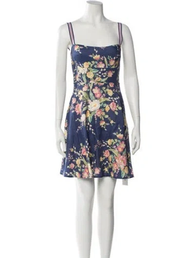 Pre-owned Zimmermann Linen Mini Dress In Purple