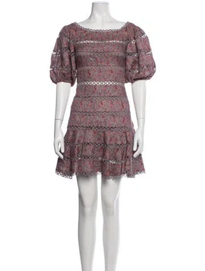 Pre-owned Zimmermann Linen Mini Dress In Purple