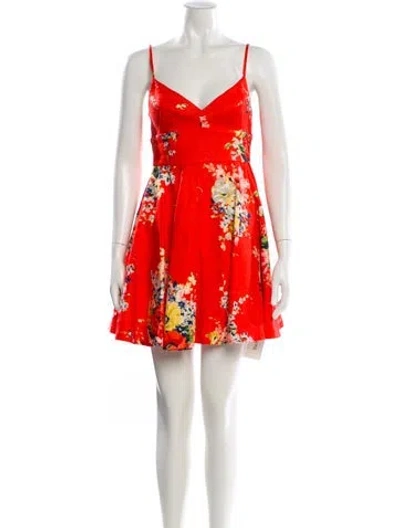 Pre-owned Zimmermann Linen Mini Dress In Red