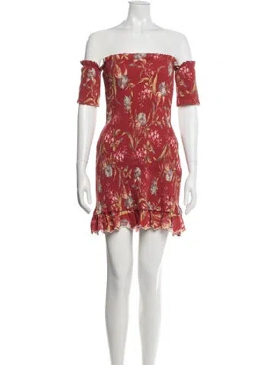 Pre-owned Zimmermann Linen Mini Dress In Red