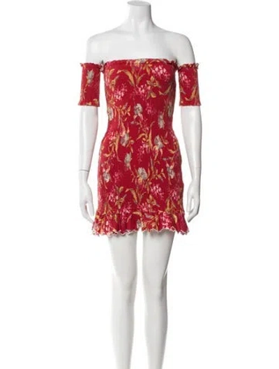 Pre-owned Zimmermann Linen Mini Dress In Red