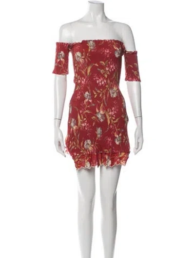 Pre-owned Zimmermann Linen Mini Dress In Red