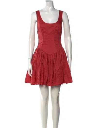Pre-owned Zimmermann Linen Mini Dress In Red