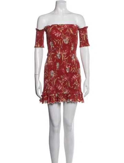 Pre-owned Zimmermann Linen Mini Dress In Red