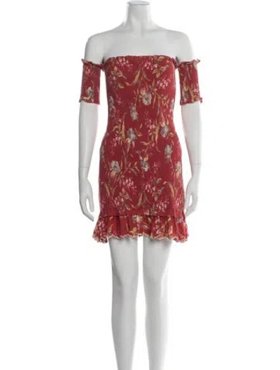 Pre-owned Zimmermann Linen Mini Dress In Red