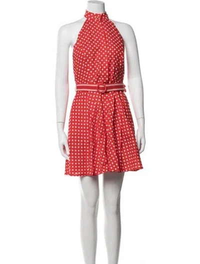 Pre-owned Zimmermann Linen Mini Dress In Red/white