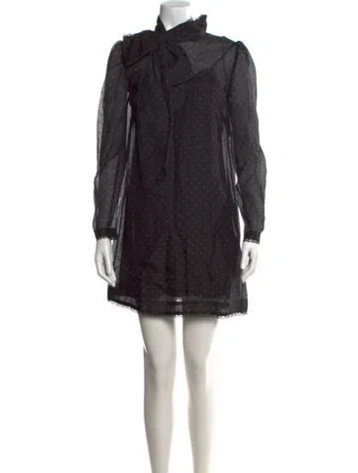 Pre-owned Zimmermann Linen Mini Dress W/ Tags In Black