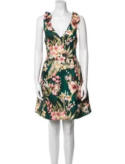 Pre-owned Zimmermann Linen Mini Dress W/ Tags In Green