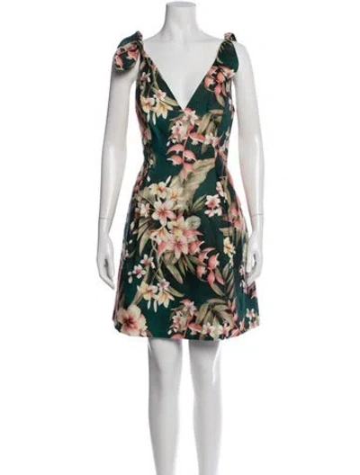 Pre-owned Zimmermann Linen Mini Dress W/ Tags In Green