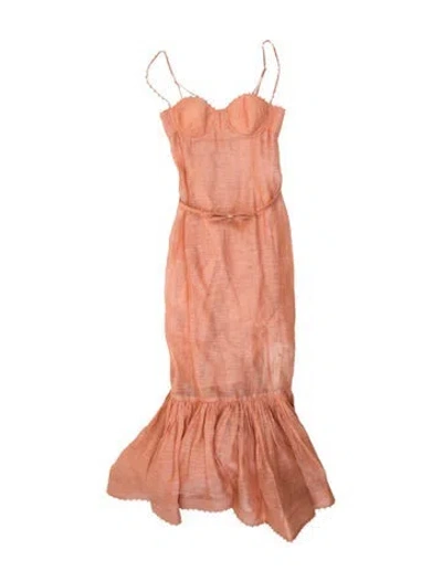 Pre-owned Zimmermann Linen Mini Dress W/ Tags In Multi