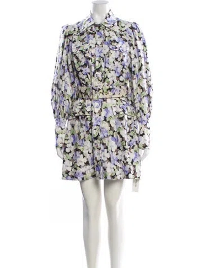Pre-owned Zimmermann Linen Mini Dress W/ Tags In Neutral