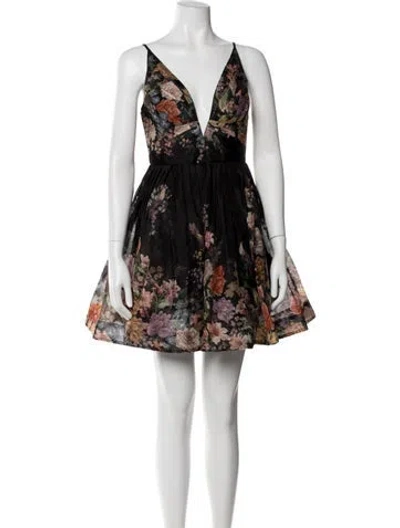 Pre-owned Zimmermann Linen Mini Dress W/ Tags In Neutral