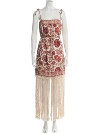 Pre-owned Zimmermann Linen Mini Dress W/ Tags In Neutral