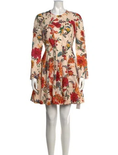 Pre-owned Zimmermann Linen Mini Dress W/ Tags In Neutral