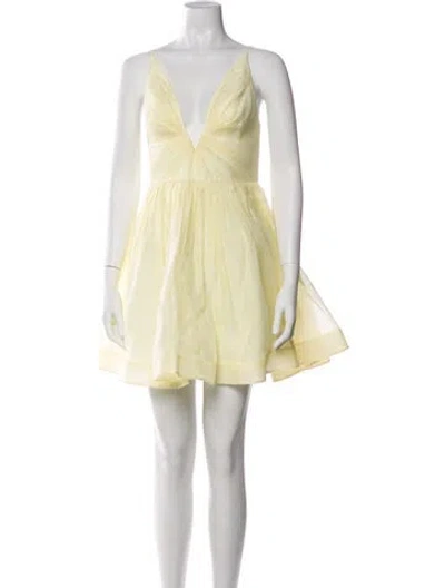 Pre-owned Zimmermann Linen Mini Dress W/ Tags In White