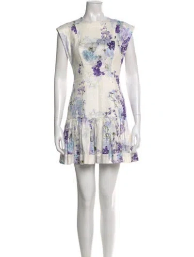 Pre-owned Zimmermann Linen Mini Dress In White