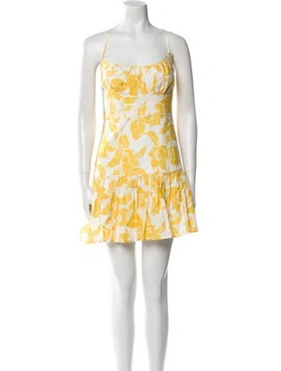 Pre-owned Zimmermann Linen Mini Dress In White