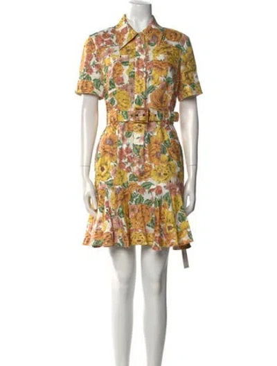 Pre-owned Zimmermann Linen Mini Dress In White