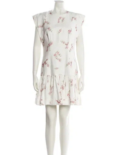 Pre-owned Zimmermann Linen Mini Dress In White