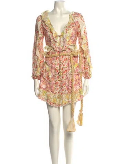 Pre-owned Zimmermann Linen Mini Dress In White