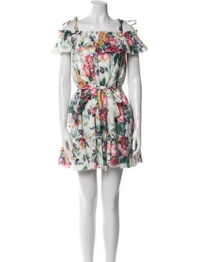 Pre-owned Zimmermann Linen Mini Dress In White