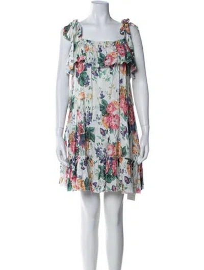 Pre-owned Zimmermann Linen Mini Dress In White