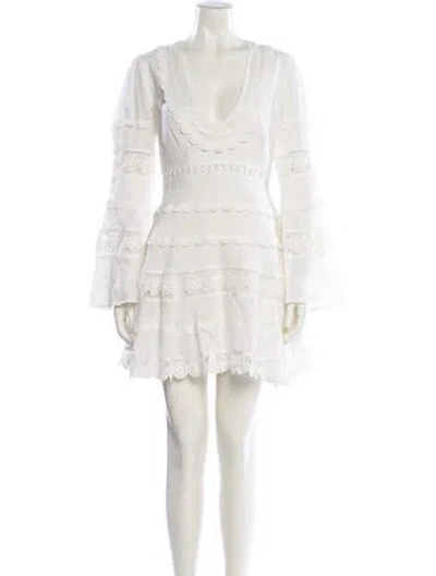 Pre-owned Zimmermann Linen Mini Dress In White