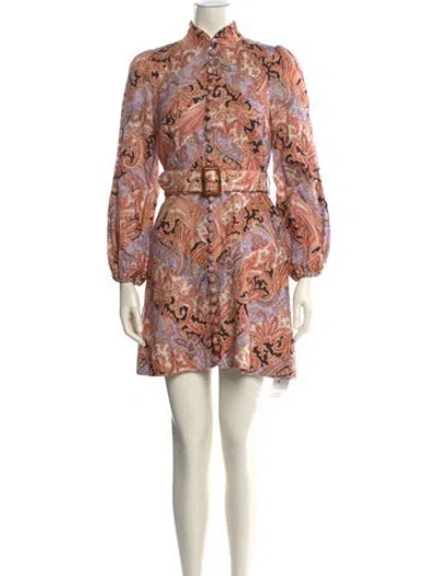 Pre-owned Zimmermann Linen Mini Dress In White