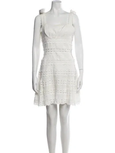 Pre-owned Zimmermann Linen Mini Dress In White