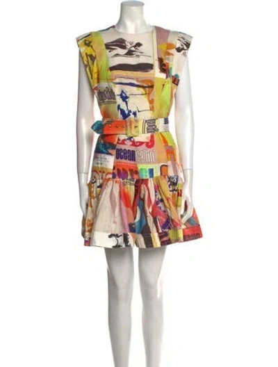 Pre-owned Zimmermann Linen Mini Dress In White