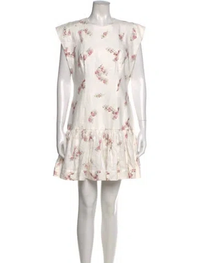Pre-owned Zimmermann Linen Mini Dress In White