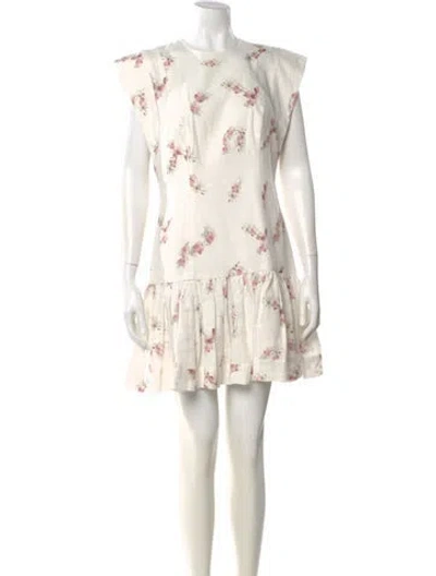 Pre-owned Zimmermann Linen Mini Dress In White