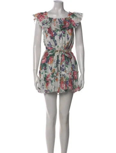 Pre-owned Zimmermann Linen Mini Dress In White