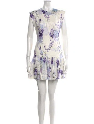 Pre-owned Zimmermann Linen Mini Dress In White