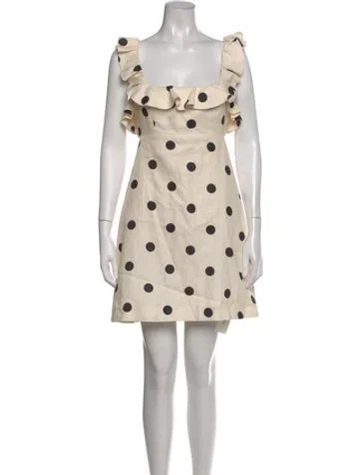 Pre-owned Zimmermann Linen Mini Dress In White