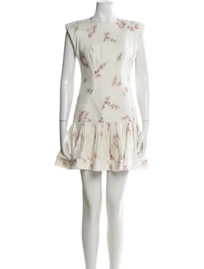 Pre-owned Zimmermann Linen Mini Dress In White